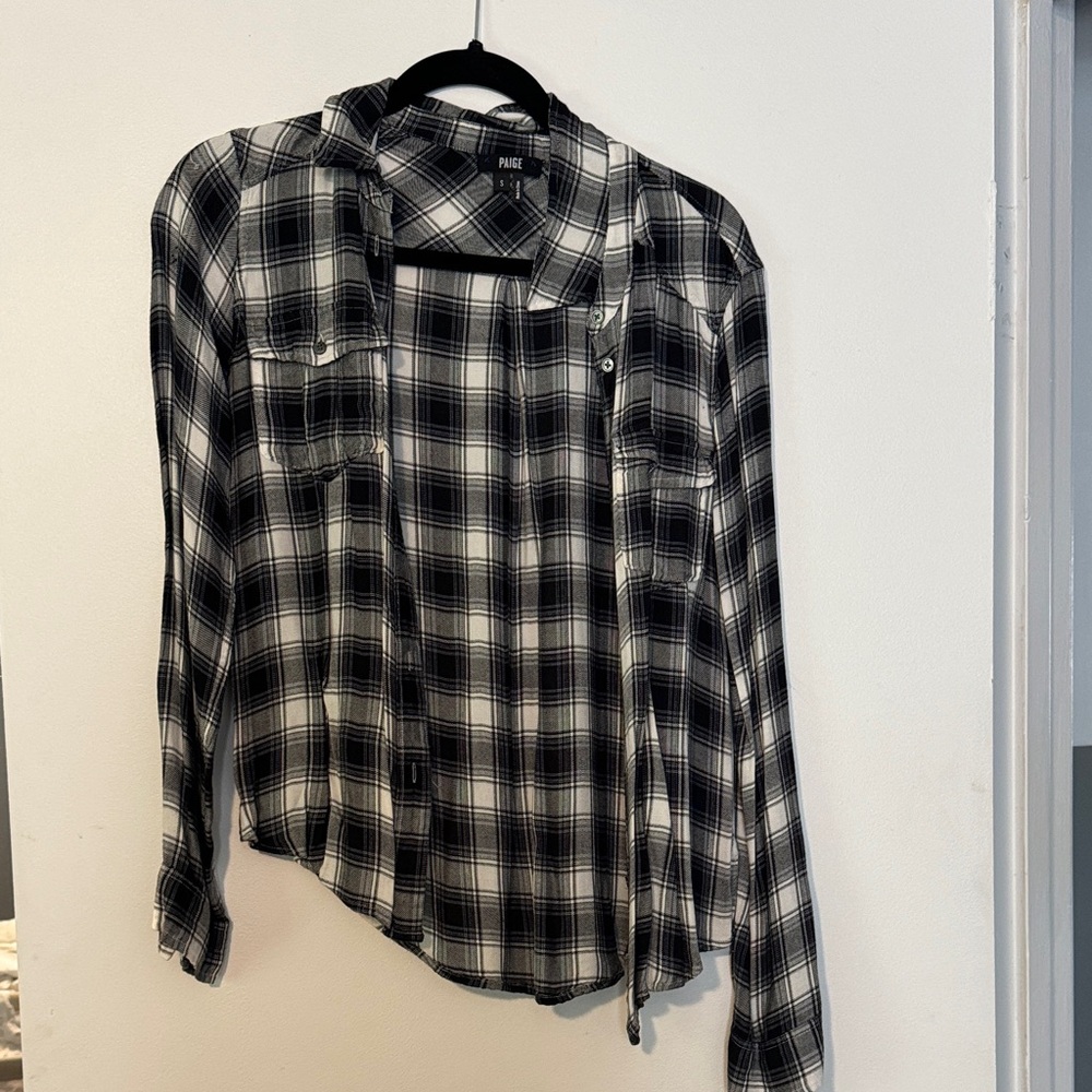 PAIGE Monochrome Checkered Shirt